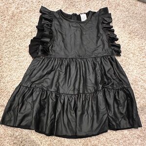 Little Mass Black Ruffle Kids Dress